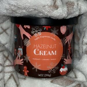 Large 3 Wick 14oz Hazelnut Cream Highly Fragranced Candle